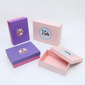 Caja de cartón con tapa y Base personalizada, caja de papel para galletas, galletas, regalo