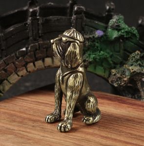 Artesanía <span class=keywords><strong>Labrador</strong></span> perro latón adornos escritorio cobre sólido Zodiaco perro estatua - Product Image 3