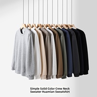 Sweat-shirt unisexe en molleton à col rond, 11 couleurs, vierge, personnalisable avec logo, épais, décontracté, pour l'hiver, vente en gros