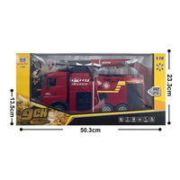 Camion de pompiers télécommandé Huina 1362 1/18 9CH RC de qualité professionnelle, en métal, 2,4 GHz, avec fonction de tir d'eau et d'éclairage