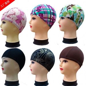 Bonnets de bain sportifs en silicone imprimés pour femmes, protège les oreilles, pour cheveux longs, accessoires de natation - Product Image 4