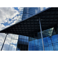 Revestimiento de Pared de Cortina de Vidrio y Aluminio Moderno de Alta Calidad para Edificios de Oficinas, Fácil de Montar, Garantía de 5 Años
