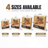 Boîte d'emballage pour pizza personnalisée 6 pouces 8 pouces, boîte d'emballage pour pâtisserie en papier ondulé épaissi respectueux de l'environnement