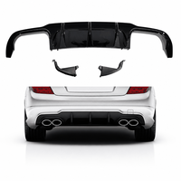 Diffuseur arrière noir brillant style C63 pour Mercedes Benz Classe C W204 2011-2014