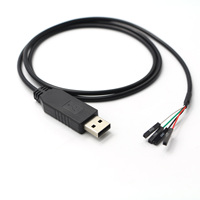 Cable USB a TTL UART con Chip FTDI FT2323RL CP2102, Trenzado de Cobre Puro, Revestimiento de PVC, Conector Hembra Dupont de 4 Pines, Adaptador de 3.3V 5V