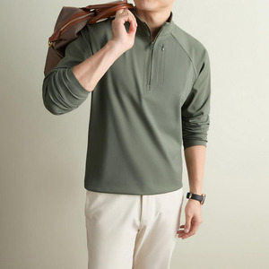 เสื้อสเวตเชิ้ตแขนยาวแบบใหม่ ป้องกันลม ซิป ¼ ตัว คอเต่า ปรับแต่งได้ สำหรับผู้ชาย - Product Image 6
