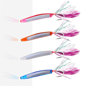 1,2G 6cm Trolling Lure Falda luminosa Cabeza de plomo de alta resistencia Horquilla Arco Ángulo Gancho Caballa Cebo de pesca - Product Image 1