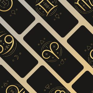 Tapete de Yoga Antideslizante de Gamuza Plegable con Diseño de Constelaciones Zodiacales de Géminis y Piscis, Impresión Personalizada del Signo Zodiacal - Product Image 1