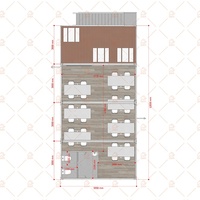 Maison conteneur préfabriquée portable économique à 2 étages, grande structure de bureau préfabriquée en kit