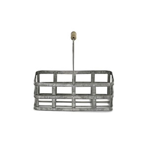 Caddy rectangulaire à lattes en aluminium étanche Design léger Art déco forme carrée support de porte boîte de rangement extérieure en métal - Product Image 3