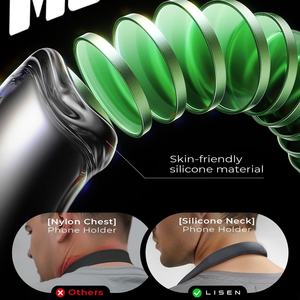 Soporte de Pecho Universal LISEN para Teléfono y Cámara de Acción, Compatible con iPhone 15, Samsung Galaxy, GoPro Hero, <span class=keywords><strong>AKASO</strong></span>, Insta360X5 de 4-11 cm - Product Image 2