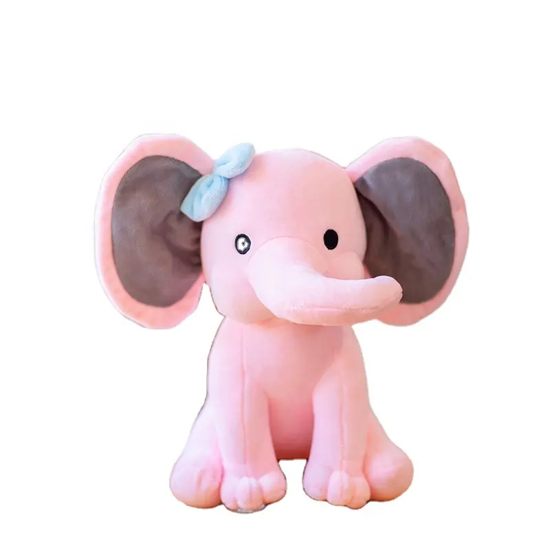 Wholesale Oem 25cm Soft Baby Sleeping Stuffed Animals Baby Elephant Plush Toy With Big Ears