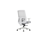 Chaise de bureau ergonomique à dossier mi-haut en maille avec support lombaire réglable et base pivotante à roulement fluide pour espace de travail commercial