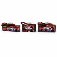 Batterie LiPo pour radiocommande 2S 7.4V 3S 11.1V 2200mAh 2600mAh pour émetteur radio, voiture, avion, drone, bateau, crawler, char