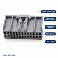 Connecteur de compression mâle Lanshuo 917994-6/178885-6 pour automobile domestique, en cuivre 12V 10A, boîtier PBT à 26 trous