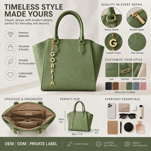 Nouveau Sac à Main de Luxe en Cuir PU pour Femmes 2027 – Sac Fourre-Tout Structuré Classique avec Logo Personnalisé – Vente en Gros Fabricant - Product Image 3