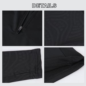 بدلة رياضية بأكمام طويلة للرجال من قطعتين بدلة رياضية بسحاب ربع بدلة رياضية كاجوال للركض والركض - Product Image 3