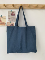 Sac en jean uni, sac à main grande capacité, sac fourre-tout style décontracté, sac à bandoulière style rétro minimaliste et tendance