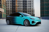 Nouvelles pièces automobiles Tesla Model Y Kit carrosserie en fibre de carbone sèche semi-complète Pare-chocs Jupes latérales Aileron arrière Capot 2021-2023