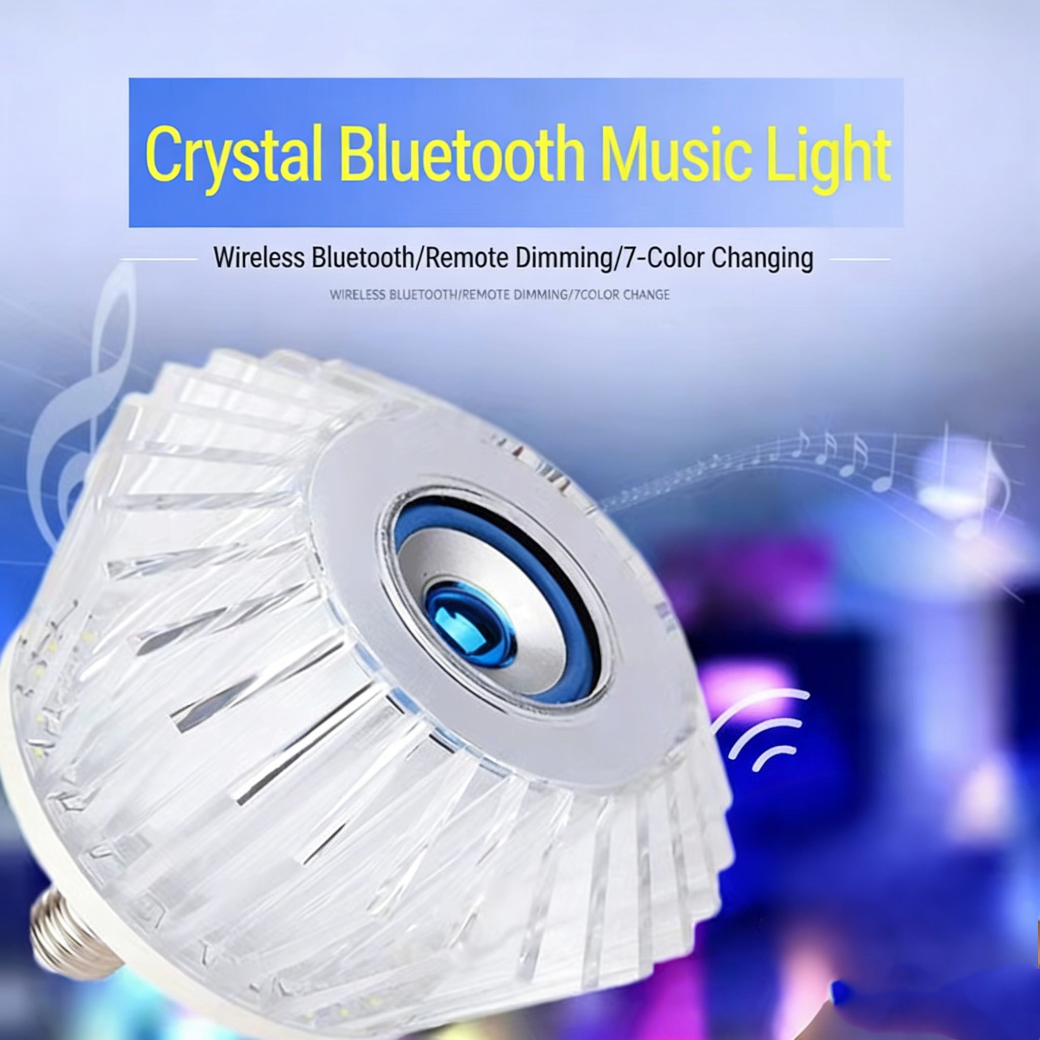 Sleeping Music Lamp for Bedroom Living Room Kids Room Led Music Crystal Lamp Music Rhythm Minimalist Music Lamp Decorative