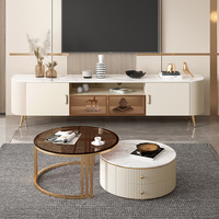 Kunden spezifische moderne Luxus Schlafzimmer Beistell tisch weiß Marmorplatte Gold Metall Nordic Nesting Couch tisch Stein Multifunktion