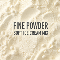 Préparation en poudre pour machine à crème glacée molle, conditionnement personnalisé en vrac de 25 kg, pour usage commercial