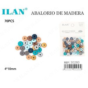 Perline in legno Iln 4x10mm colori assortiti per la creazione di gioielli - Product Image 3