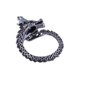 Bague Dragon en argent vintage, style ouvert, bijoux unisexe, cadeau - Product Image 5