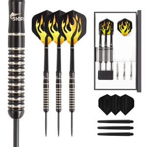 Ensemble de fléchettes dynamiques françaises de qualité supérieure, fléchettes en acier classiques, cible robuste pour salle de loisirs - Product Image 1