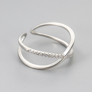 <span class=keywords><strong>Anillo</strong></span> Cruzado Chapado en Oro, Estilo Hip Hop, Romántico, Joyería <span class=keywords><strong>de</strong></span> Moda Diaria, Regalo al por Mayor para Mujer - Product Image 5