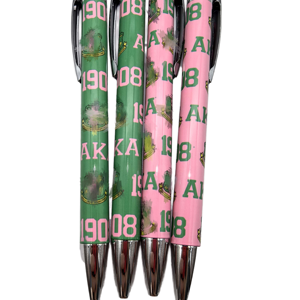 Greek Sorority Custom <b>White</b> Ballpoint <b>Pen</b> Plastic Heat Transfer Sublimation Personalized Students School Portable Wholesale - Product Image 1