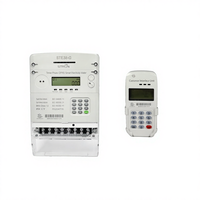 Compteur d'énergie prépayé triphasé intelligent LoRaWAN avec écran LCD multifonction classe 1 100A 220V