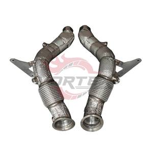 Collecteur d'échappement haute performance en acier inoxydable poli miroir Vortex pour Ferrari F8 Tributo F8 Spider 3.9T V8 2020-2026 - Product Image 2