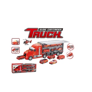 <span class=keywords><strong>Camion</strong></span> <span class=keywords><strong>de</strong></span> pompiers pour enfants, mini-conteneur, 6 voitures en alliage, <span class=keywords><strong>camion</strong></span> <span class=keywords><strong>de</strong></span> rangement pour jouets avec lumière et son pour enfants - Product Image 1