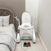 Chaise de toilette à roulettes pour personnes âgées et handicapées
