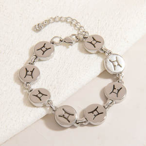 Pulsera y Brazaletes de Moda para Mujer en Acero Inoxidable 316L de Lujo Personalizados, Pulsera del Zodiaco para Mujer - Product Image 4