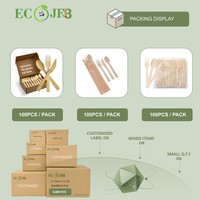 Ensemble de couverts jetables en bambou écologiques, fourchette, cuillère, couteau en bois avec logo personnalisé, serviettes, kit de vaisselle pour la restauration à emporter
