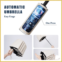 Parapluie pliant avec poignée double, mousqueton, coupe-vent, imperméable, pour randonnée, trajets quotidiens, vente en gros, fabricant chinois