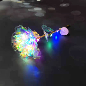Golden Rose Luxury Decor Lamp 2025 Reusable Flower Light Eco Wedding Idea TikTok Viral Valentines Gift Reusable Promotional Toys