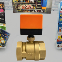 Válvula de bola motorizada eléctrica de latón de 2 pulgadas NPT de 2 vías con control de tres cables, personalizable, AC220V DC12V DC24V, solenoide para medios acuáticos, OEM