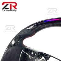 Volant de voiture sport en fibre de carbone personnalisé, cuir perforé, LED, RPM, pour Toyota Crown Camry SE TRD Corolla 2014-2026
