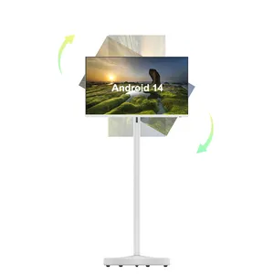 23.8 Inch Home Entertainment Lcd Draadloze Smart Touchscreen Monitor Standbyme Android 12 Draaibare Tv Met Standaard