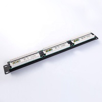 Panel Patch RJ45 Cat5e UTP Tanpa Pelindung 24 Port 1U 19 Inch untuk Rak