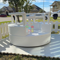 Comercial niños patio interior suave carrusel eléctrico Go Round juegos de equitación