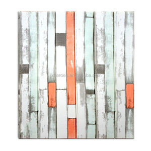 פיליפינים עץ תבואה 3D PE קצף קליפת מקל טפט מדבקת קיר קישוט - Product Image 3