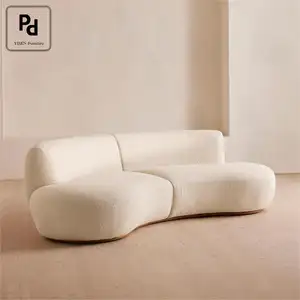 2024 Thiết kế thời trang sang trọng thanh lịch sảnh khách sạn ý sofa với vải tùy chỉnh cắt phòng khách sofa