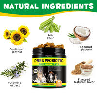 OEM ODM Private Label Supplément de santé digestive probiotique pour animaux de compagnie 150 Friandises digestives probiotiques à mâcher pour chiens