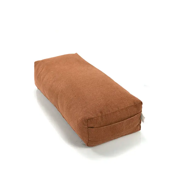 Contemporary Organic Washable Buckwheat Yoga Rectangle With Cover Pillow