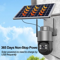 Caméra de surveillance extérieure sans fil WiFi/4G HD avec vision nocturne couleur et alimentation solaire Modèle EXF-QS4-B4