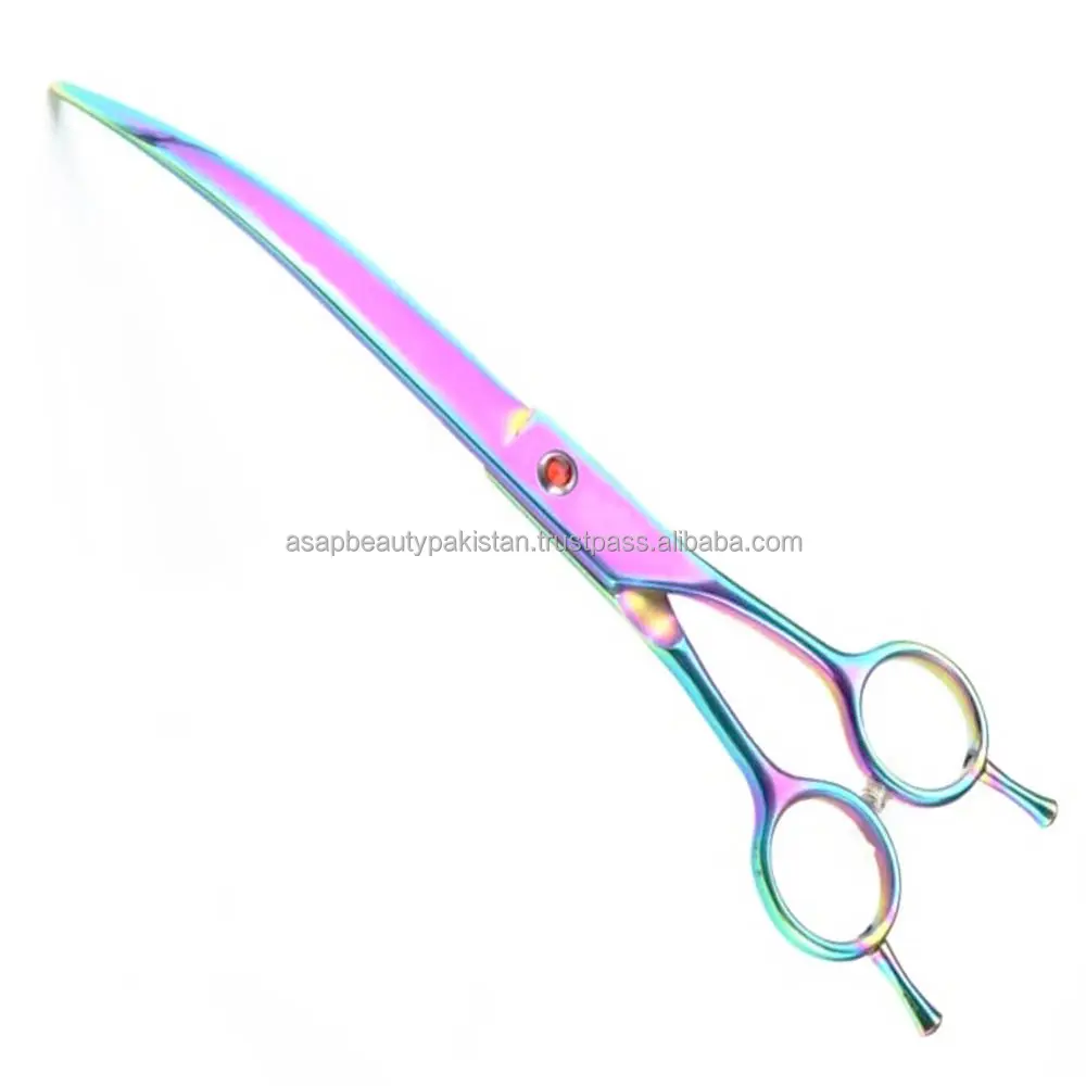Pet products curved blades Barber Shears Hair Cutting Shears Hair Beauty Shears Hairdressing Scissors Factory Direct supply
